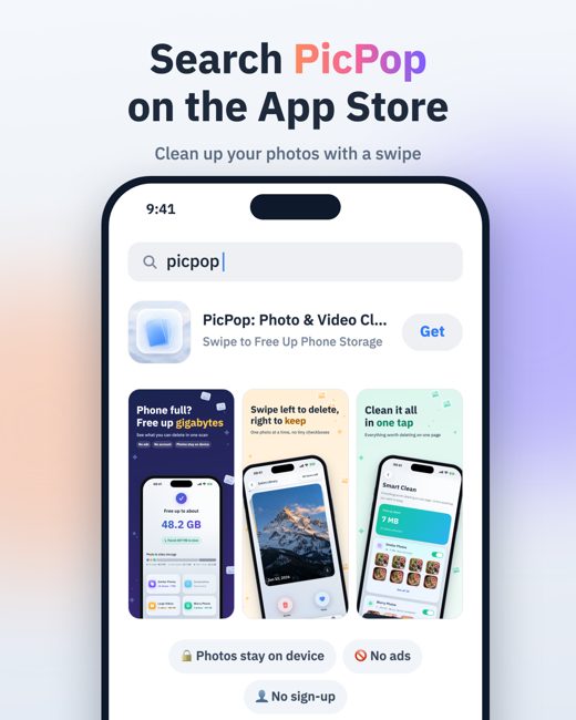 Search PicPop on the App Store